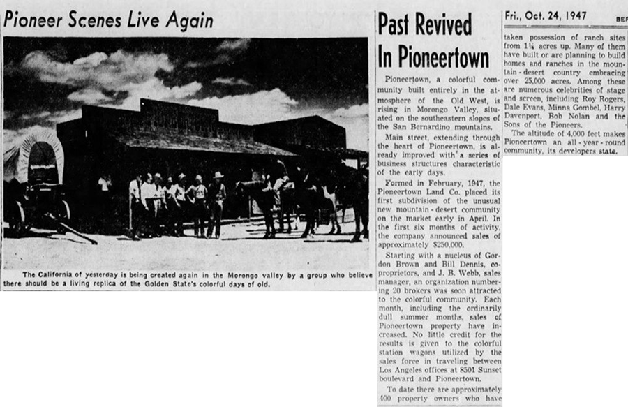 Oct. 24, 1947 - The San Bernardino County Sun article clipping