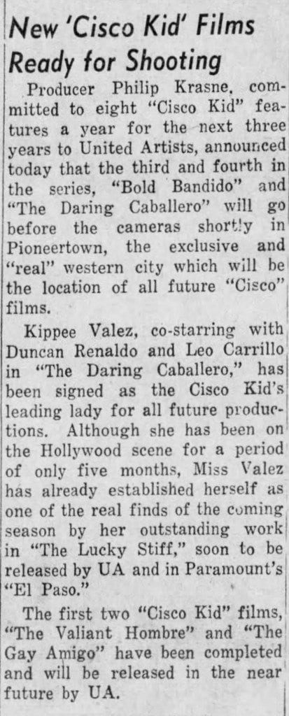 Oct. 25, 1948 - The Evening News article clipping