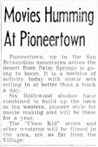 Movies humming at Pioneertown clipping