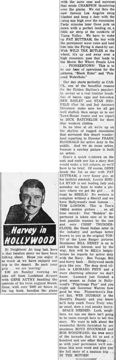 Harvey in Hollywood Sept. 4, 1950