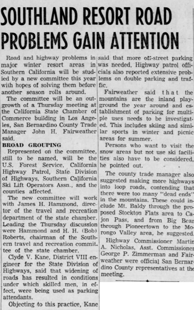 June 8, 1958 - The San Bernardino County Sun article clipping