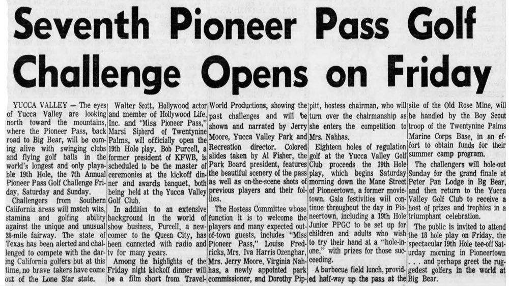 Sept. 30, 1965 - The San Bernardino County Sun article clipping
