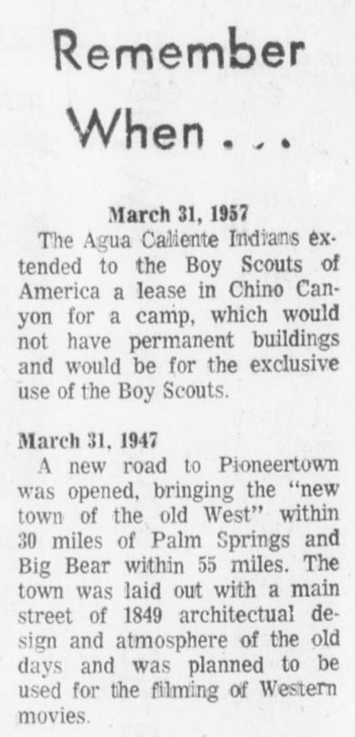 Mar. 31, 1967 - The Desert Sun article clipping