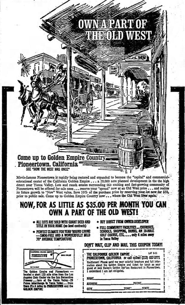 Golden Empire Advertisement Mar. 11, 1966