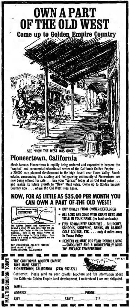 Golden Empire Advertisement May 1, 1966