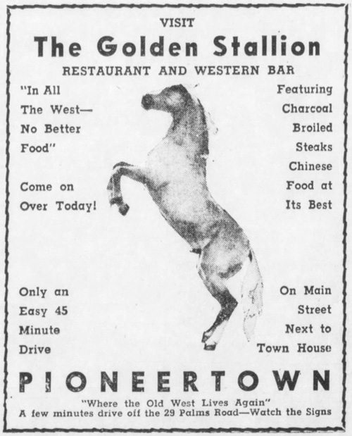 Golden Stallion Advertisement Nov. 30, 1948