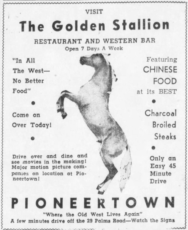 Golden Stallion Advertisement Mar. 17, 1950