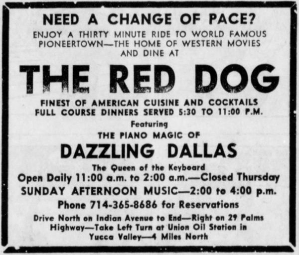The Red Dog Advertisement Apr. 24, 1964