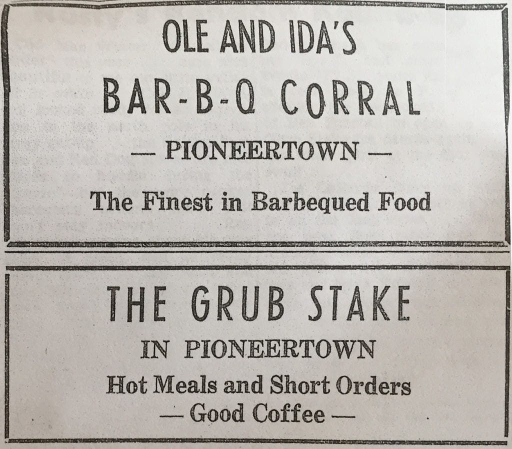 Two of early Pi-Town Restaurants