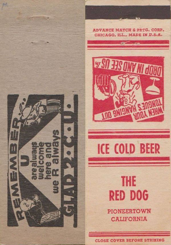 Red Dog Matchbook