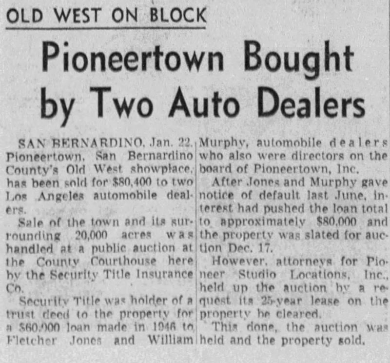 1954 Old West on block article clipping
