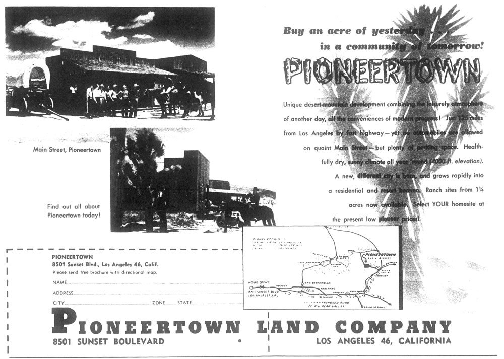 Pioneertown Land Company Advertisement
