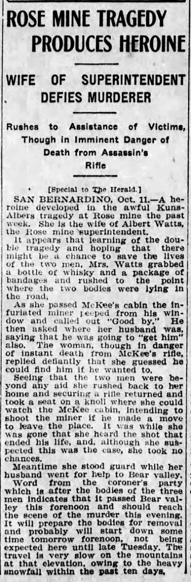 Oct. 12, 1908 - Los Angeles Herald article clipping - article text above