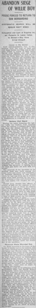 Oct. 10, 1909 - Los Angeles Herald article clipping