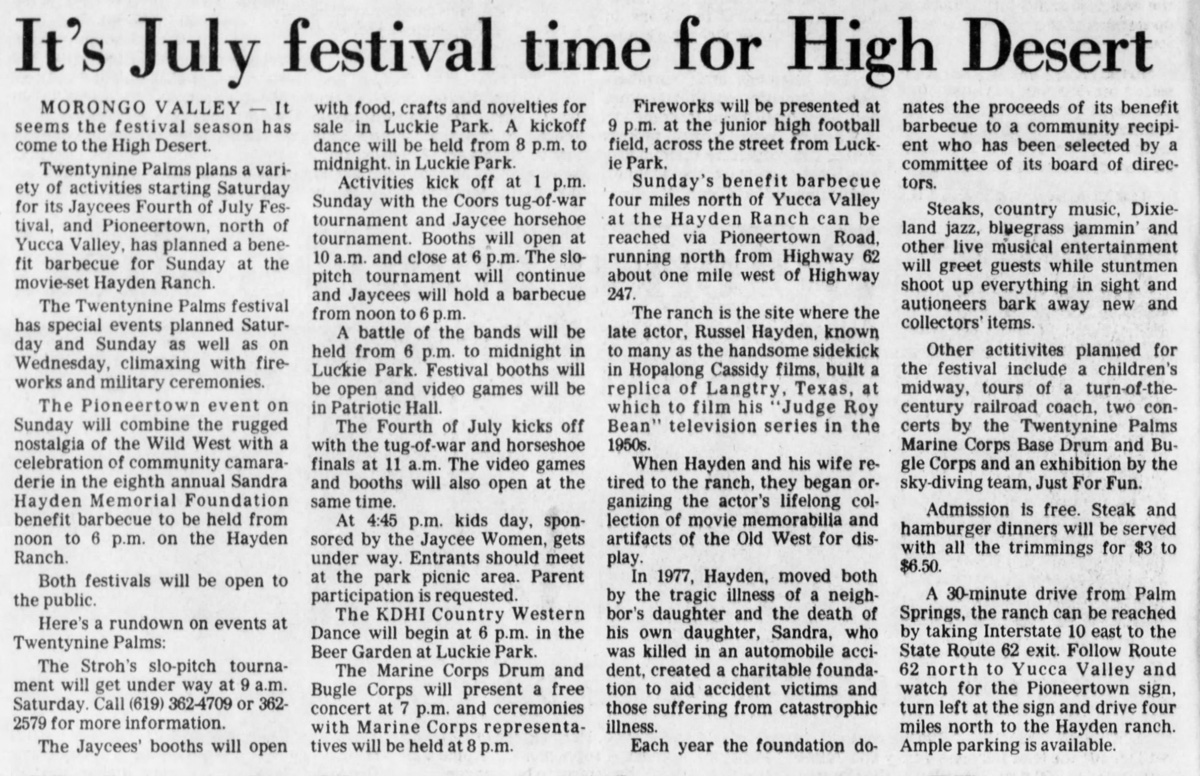 June 28, 1984 newspaper clipping