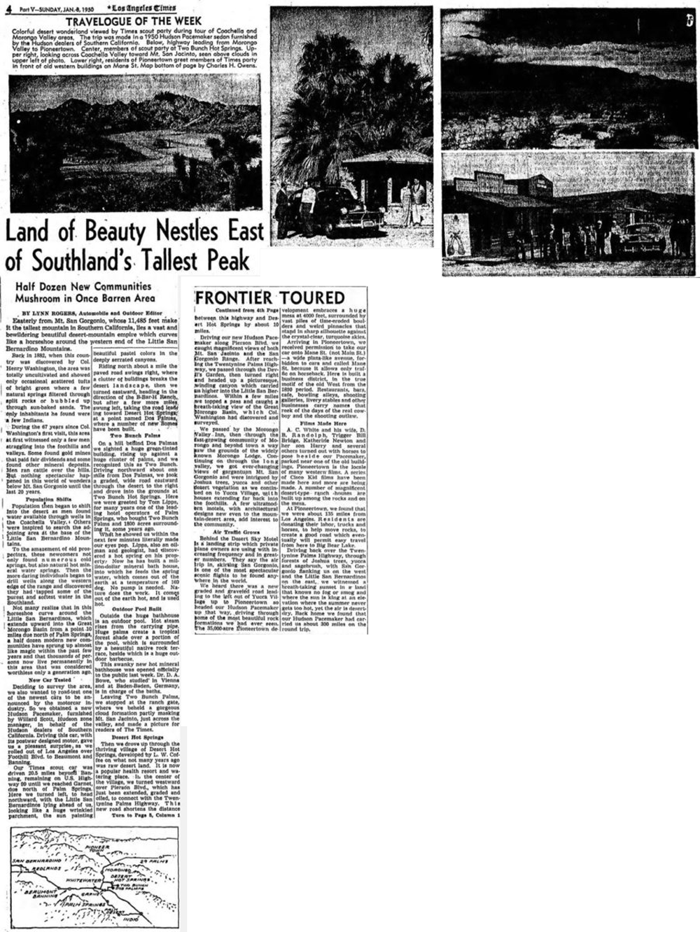 Jan. 8, 1950 - The Los Angeles Times artcile clipping