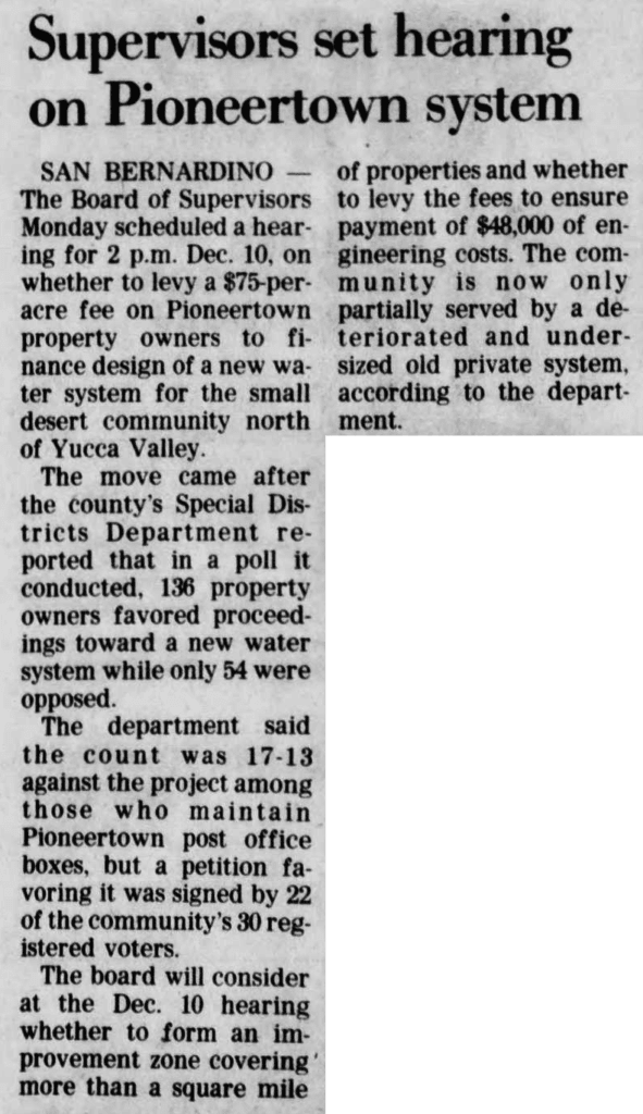 Nov. 22, 1979 - The San Bernardino County Sun article clipping