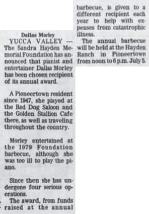 June 24, 1981 - The San Bernardino County Sun Article Clipping